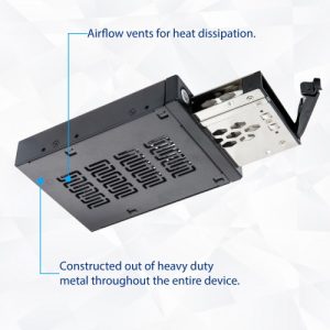 2.5" NVMe U.2 SSD and 2.5in SATA SAS Drive Mobile Rack For External 3.5" Drive Bay - SY-MRA25059