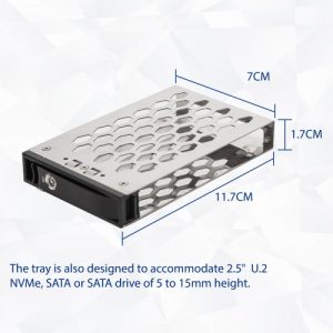 2.5" NVMe U.2 SSD and 2.5in SATA SAS Drive Mobile Rack For External 3.5" Drive Bay - SY-MRA25059