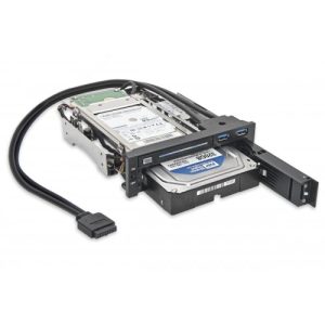 5.25" Bay Drive Tray Less Mobile Rack for 3.5" and 2.5" SATA III HDD with extra 2 port USB 3.0 - SY-MRA55006