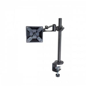 Premium Aluminum Single Monitor Stand, Swivel VESA Mount with C Clamp for Computer Screens