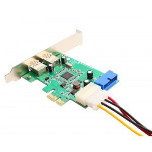 2 Port USB 3.0 and USB 3.0 19 Pin Int. Header PCI-e x1 Card - SY-PEX20140