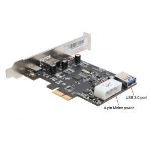 Type C USB 3.0 and Type A USB 3.0 Port PCI-E x1 Card - SY-PEX20203