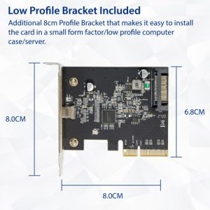 Single Port USB-C 3.2 Gen 2x2 PCI-e Gen 3 x4 Expansion Card - SY-PEX20230