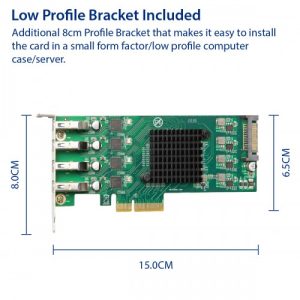 USB 3.2 Gen 1 (5 Gbps) 4 Port Type-A PCI-e 3.0 x4