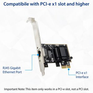 Single Port Gigabit Ethernet PCI-e x1 Controller card - SY-PEX24067