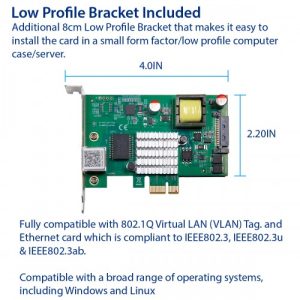 2.5 Gigabit POE+ PCI-e x1 Ethernet Network Card