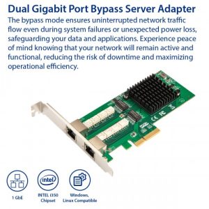 Dual Port Copper Gigabit Ethernet PCI Express Bypass Server Adapter Intel i350-am2 Based