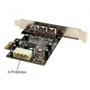 2 Port Firewire 1394B and 1 Port 1394A PCI-e 1.1 x1 Card - SY-PEX30016