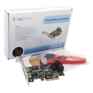 4 Port SATA II PCI-e x4 with Shared 2 Port eSATA II Card - SY-PEX40048