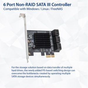 6 Port SATA III to PCIe 3.0 x1 NON-RAID Expansion Card SY-PEX40166