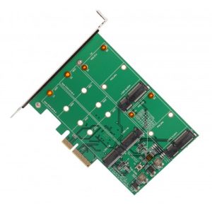 2 Port mSATA and M.2 (NGFF) PCI-E x4 RAID Card - SY-PEX50090