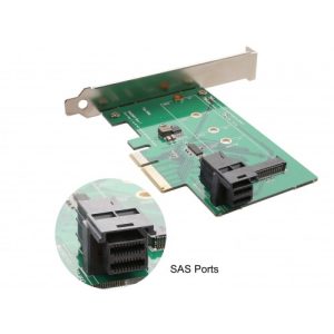 PCIe NVMe SSD U.2 to Mini SAS (SFF-8643) HD Connector and M.2 PCI-e x4 Adapter Card - SY-PEX50097