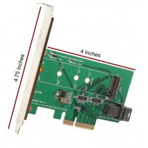 PCIe NVMe SSD U.2 to Mini SAS (SFF-8643) HD Connector and M.2 PCI-e x4 Adapter Card - SY-PEX50097