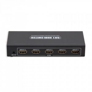 5 Port HDMI Switch with Remote Control and Power Adapter - SY-SWI31051