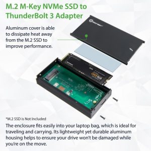 Thunderbolt 3 enclosures for a Single M.2 NVMe SSDs - SY-TDB40155