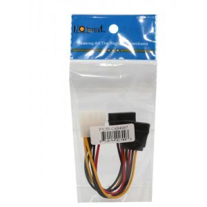 5" Molex to Dual SATA Power Connector Cable - SY-CAB40007