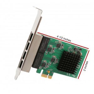 4 Port Gigabit Ethernet PCI-e x1 Network Interface Card - SI-PEX24057