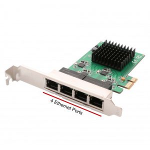 4 Port Gigabit Ethernet PCI-e x1 Network Interface Card - SI-PEX24042