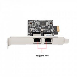 2 Port Gigabit Ethernet PCI-e x1 Network Card - SY-PEX24028