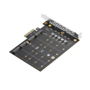 PCIe 3.0 x4 to 4-Port M.2 NVMe Adapter Card