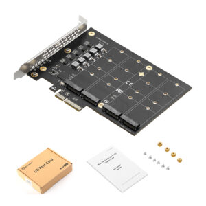 PCIe 3.0 x4 to 4-Port M.2 NVMe Adapter Card